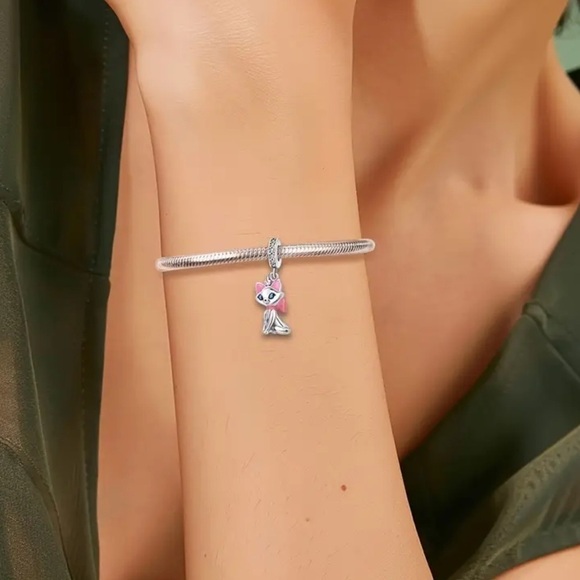 925 Sterling Silver Disney Inspired MARIE Charm/Pendant - NWT - Picture 2 of 4